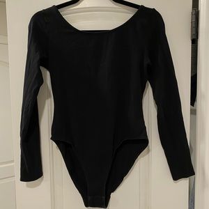 Low back long sleeve body suit